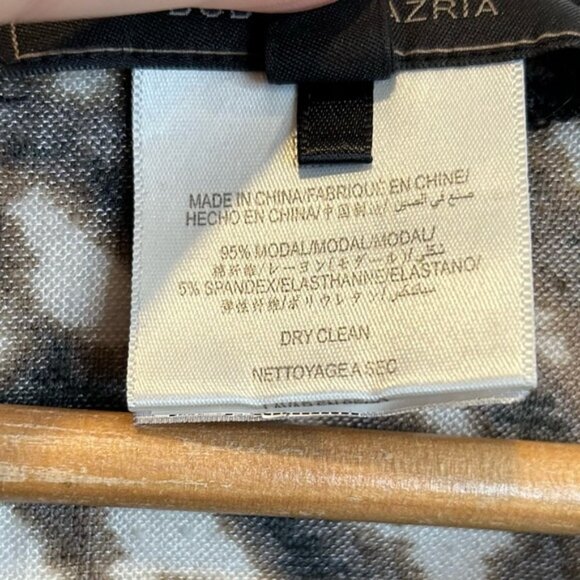 BCBGMaxAzria Wylie long-sleeve bodycon animal print tee shirt brown black - Picture 4 of 6